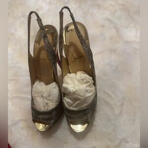 Christian Louboutin Sparkling Slingback Heels